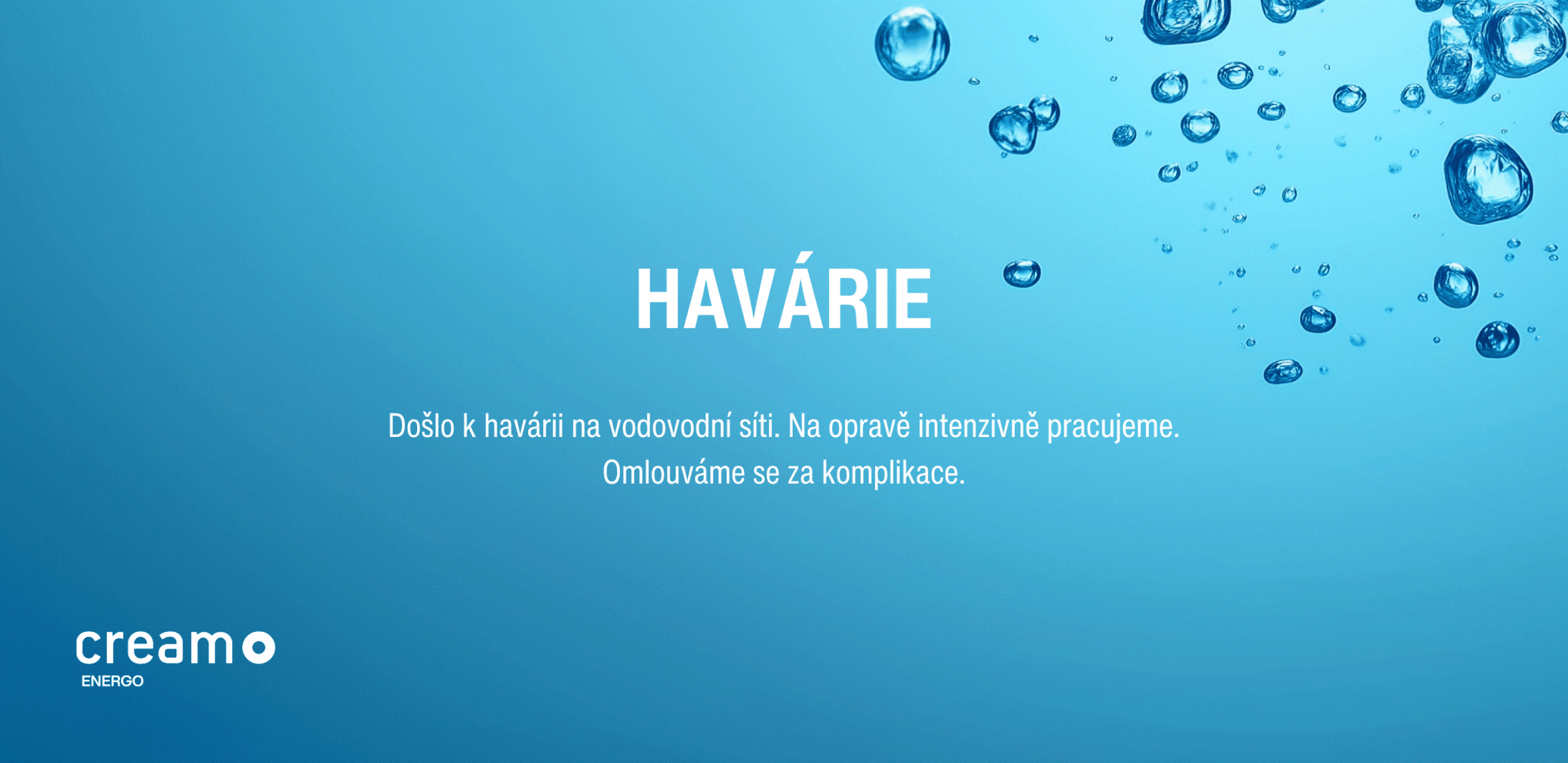 Havárie vodovodu dne 30.7.2026