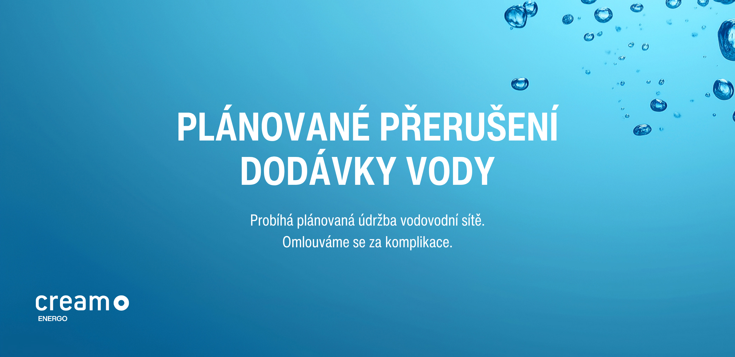 Odstávka vody 27.4.2026
